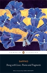 Book cover of Stung with Love: Poems and Fragments of Sappho by Sappho