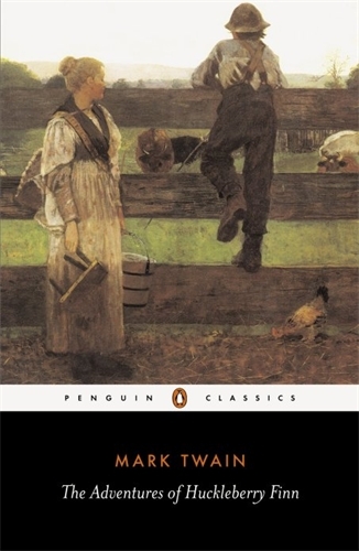 Book cover of The Adventures of Huckleberry Finn by Mark Twain