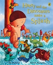 Book cover of Harry and the Dinosaurs Make a Splash by Ian Whybrow