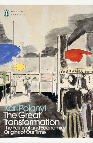 Book cover of The Great Transformation by Karl Polanyi