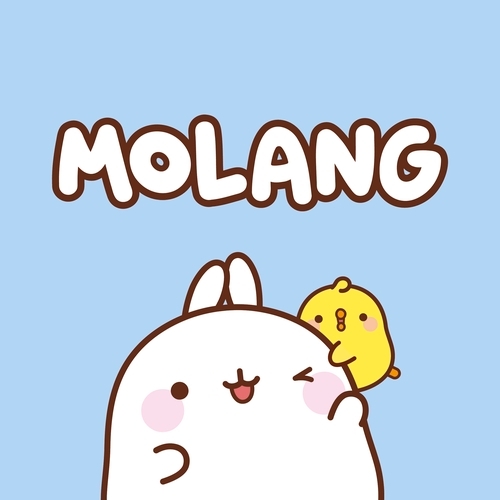 Book cover of Molang: Café Cuties: A Cosy Colouring Book by Molang