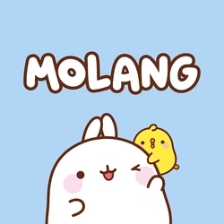 Book cover of Molang: Friends Cuties: A Cosy Colouring Book by Molang
