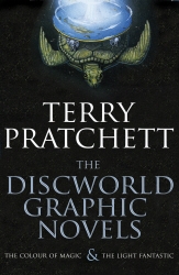 Book cover of The Discworld Graphic Novels: The Colour of Magic and The Light Fantastic by Terry Pratchett