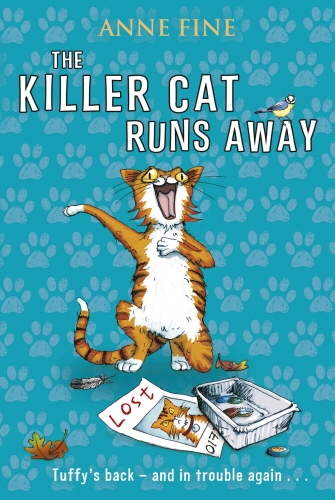Book cover of The Killer Cat Runs Away by Anne Fine