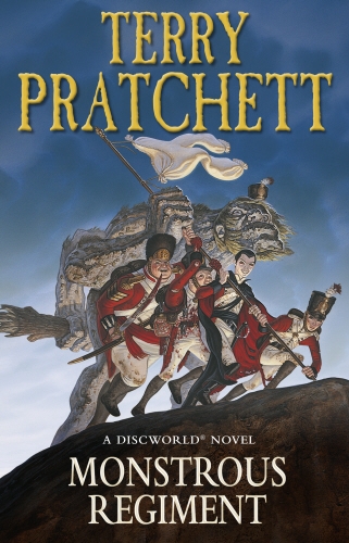 Book cover of Monstrous Regiment by Terry Pratchett
