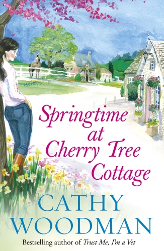 Book cover of Springtime at Cherry Tree Cottage by Cathy Woodman