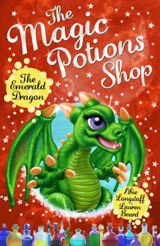 Book cover of The Magic Potions Shop: The Emerald Dragon by Abie Longstaff
