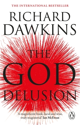 Book cover of The God Delusion by Richard Dawkins
