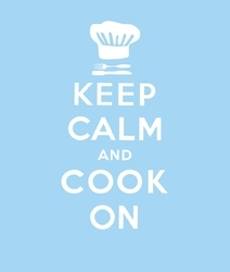 Book cover of Keep Calm and Cook On by Lewis Esson