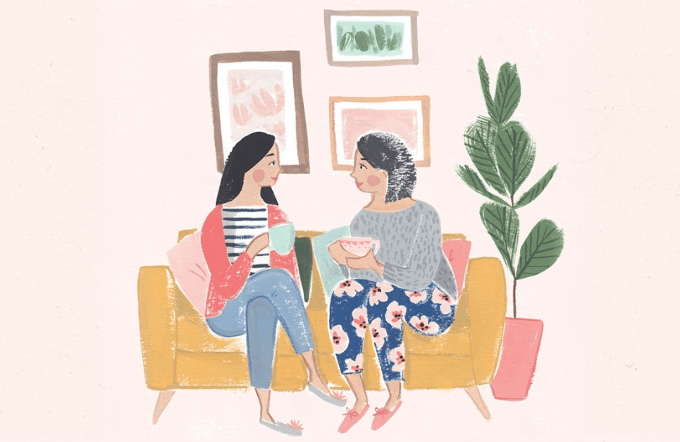 Mum and daughter illustration by Emma Block
