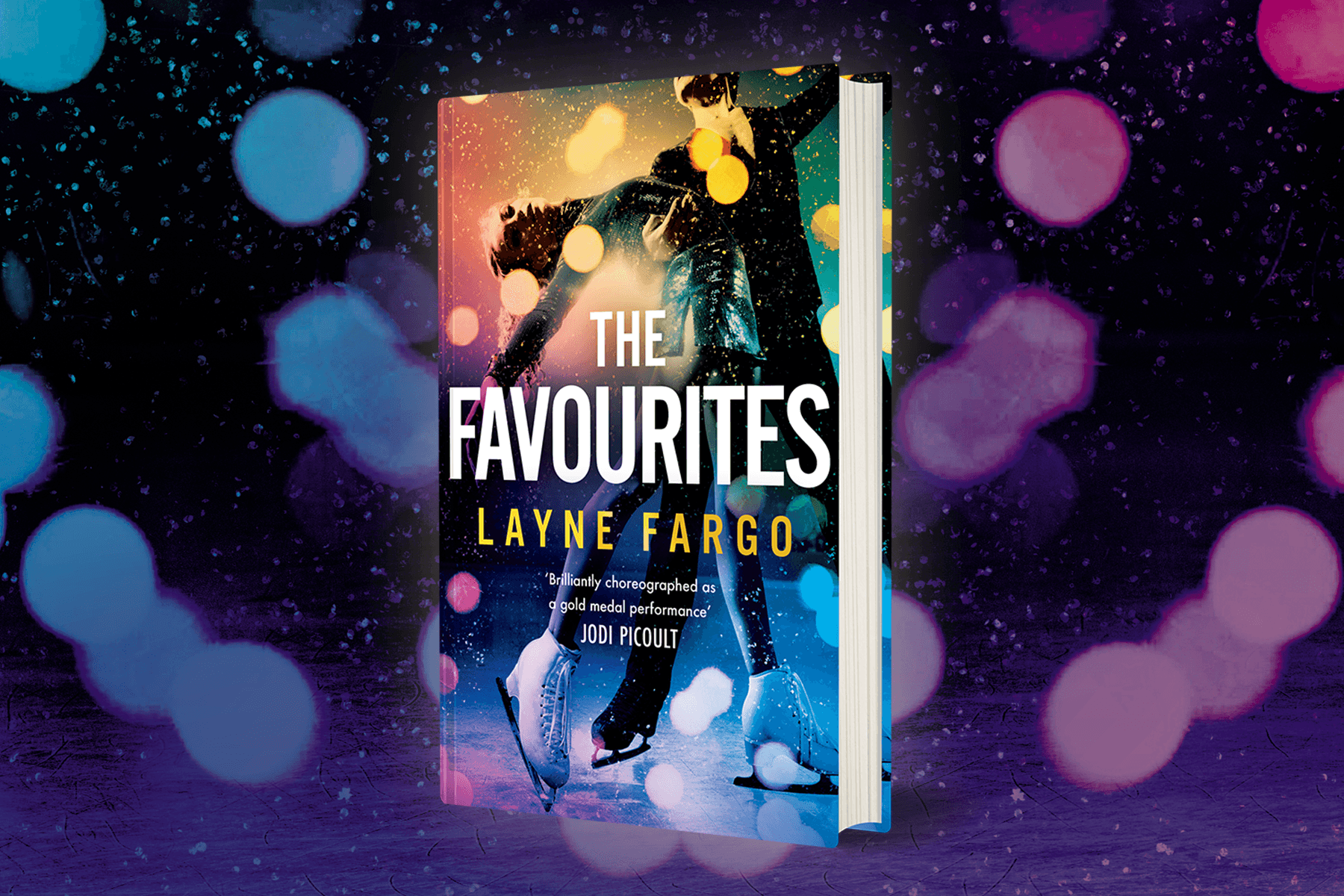 The cover of The Favourites on a sparkling background.