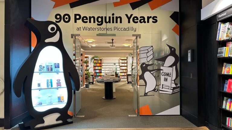 A photo of the entrance to the Penguin pop-up at Waterstones Piccadilly