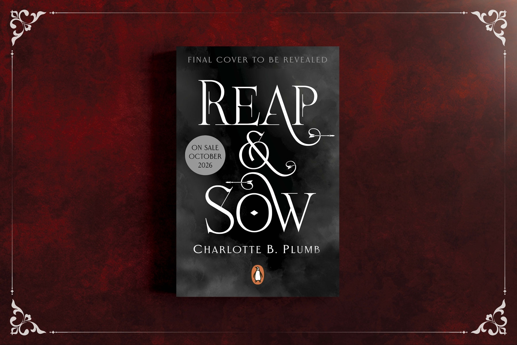 Cover of Charlotte B. Plumb's Reap & Sow on a deep blood red background